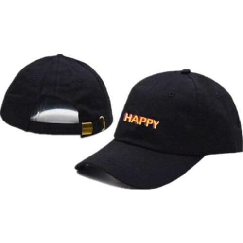 HAPPY baseball cap for men embroidery letter male dad hat cap the rapper cotton women Kpop cap sports femen hip hop snapback hat