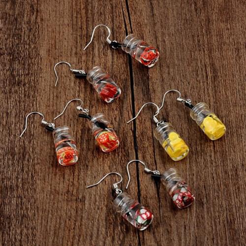 BTWGL Funny Unique Bubble Tea Drop Earrings Personality Resin Milk Tea Drink Earring for Girl Funny Party Jewelry Christmas Gift