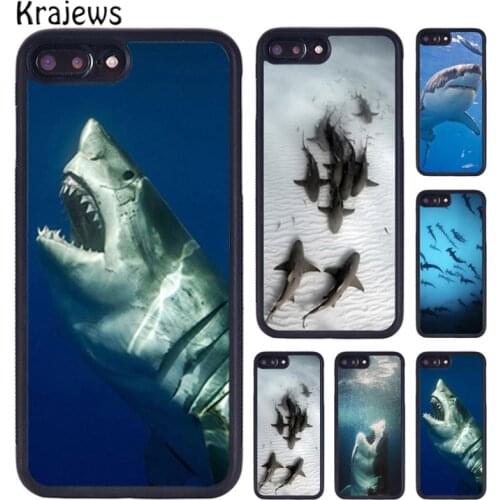 Krajews THE GREAT WHITE SHARK Phone Case For iPhone X XR XS 11 12 Pro MAX 5 6 6S 7 8 Plus Samsung Galaxy S7edge S8 S9 S10