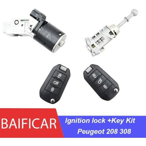Baificar Brand New Genuine 434MHz ID46 Chips Dual Control Whole Car Ignition Lock With 2 Pcs Fold Key Set For Peugeot 208 308