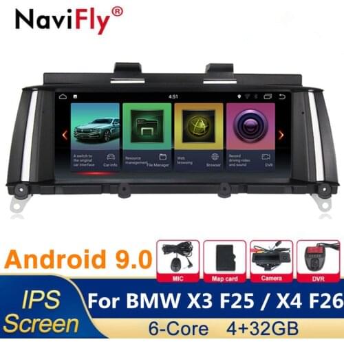 IPS Android 9.0 car dvd multimedia player gps navigation For BMW X3 F25 2010-2016 X4 F26 2014-2016 original CIC NBT Radio WIFI