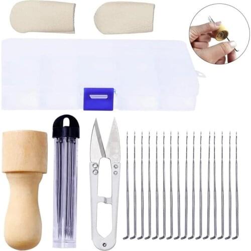 LMDZ 22 Pcs Felt Stitch Punch Tool Wool Needle Felting Tools Kit Scissor Awl Needle Felting Supplies For Starter Kit