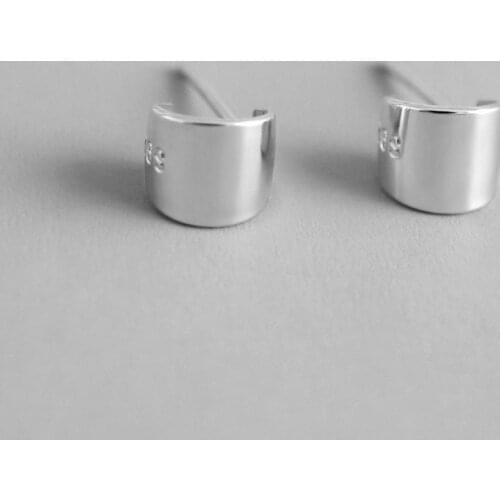 Real 925 sterling silver stud earrings for women pendientes mujer, Geometric Mini curve earings boucle d'oreille femme jewelry