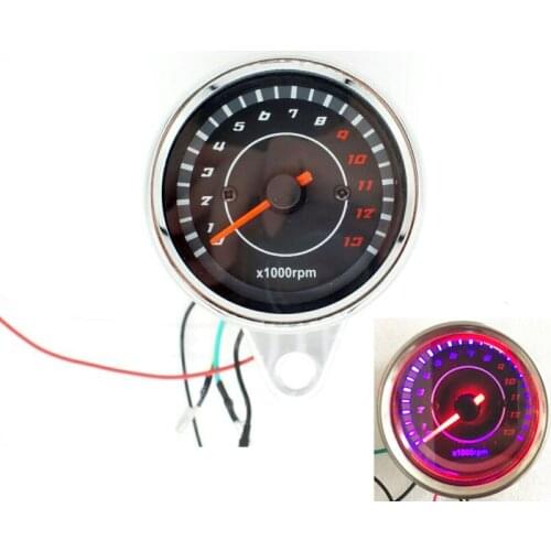Motorcycle DC 12V Universal Speedometer Odometer for 2-4 Cylinders Motorbike Odometer with LED Backlight Motor Moto Meters Gauge