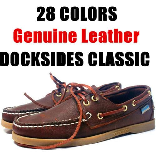 Men Genuine Leather mocassin hommeShoes,New Fashion Docksides Classic Boat Shoe,Brand Flats Loafers For Men Women A051