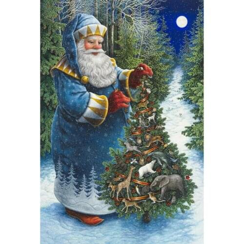 Santa Claus Tree Full Display Square Round 5D DIY Diamond Painting Kit Kid Christmas Gift Diamond MosaicRhinestone Picture