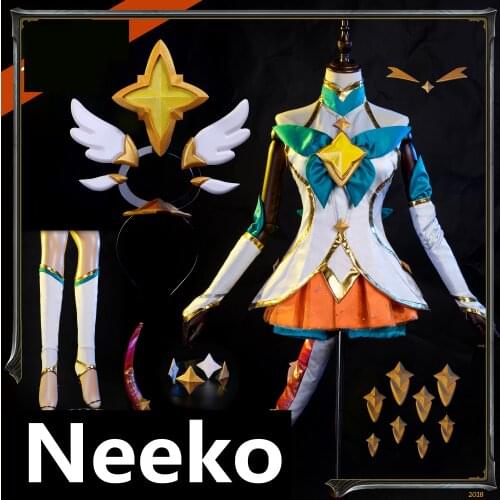 Customized Neeko LOL Cosplay the Curious Chameleon Star Guardian Neeko Cosplay Costume props accessories