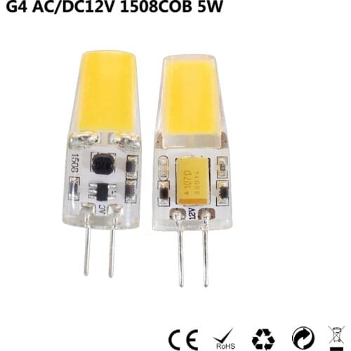 New Mini G4 LED Lamp 12V DC/AC 5W LED G4 Bulb Chandelier Light Super Bright G4 COB LED Light Lampada LED Replace Halogen 10pcs