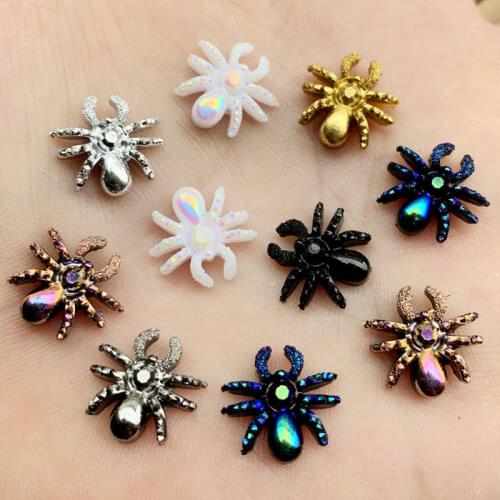 Wholesale Fashionable Spider Pendant Spider Necklace Toys Women Men Jewelry Trinket 13mm 480pcs -B58