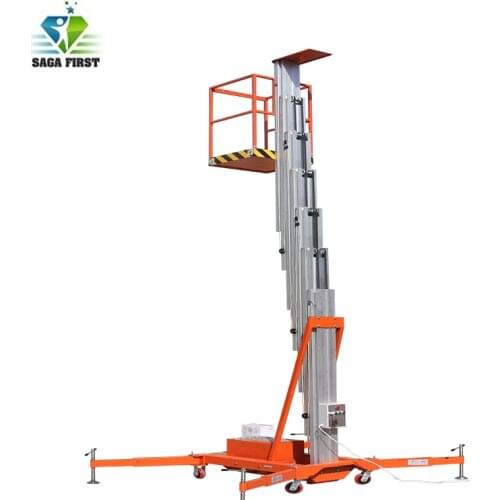 Mobile Sing Post Lift Aerial Aluminum Platform Small Man Lift