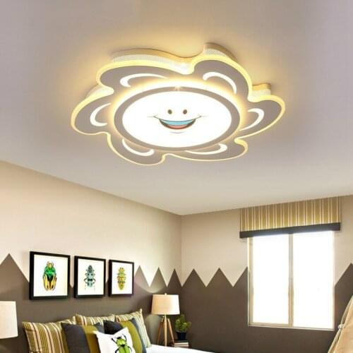 Simple and modern New Arrival led ceiling lights lamp with Remote control and sun designer for child bedroom study room ZM1021