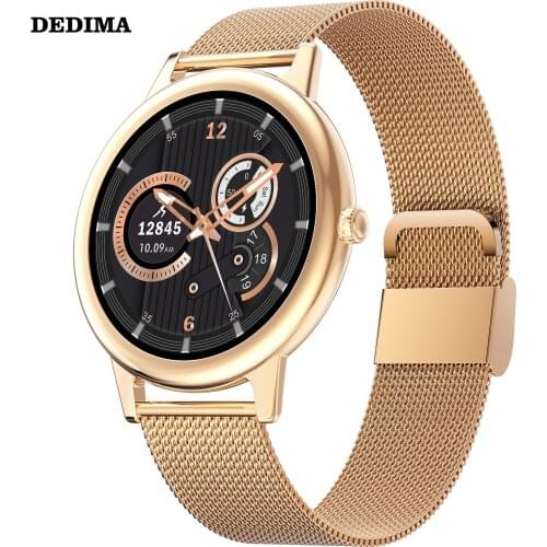 Simple and stylish rose gold ladies smart watch heart rate meter, step blood pressure, sleep monitoring Android health bracelet