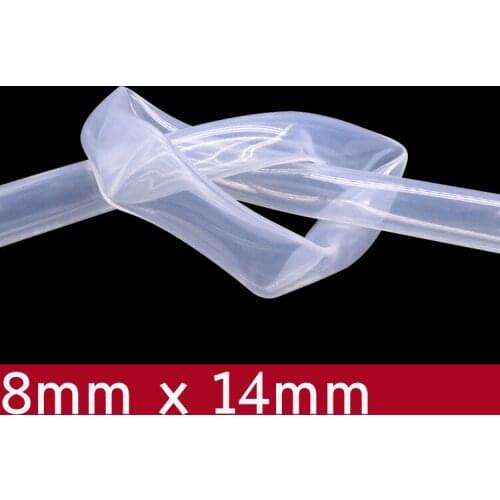 Transparent Flexible Silicone Tube ID 8mm x 14mm OD Food Grade Non-toxic Drink Water Rubber Hose Milk Beer Soft Pipe Connect