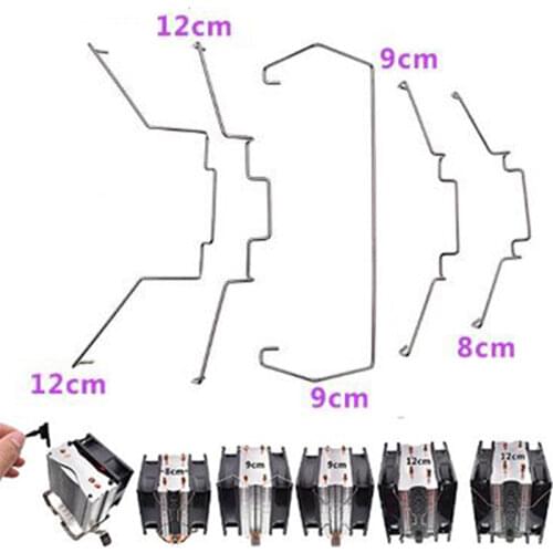 8cm/9cm/12cm AVC Four Heat Pipe Fan Buckle Heat Pipe Fan Buckle Elastic Steel CPU Fan Hook Bracket 12cm Notebook stand New 2021