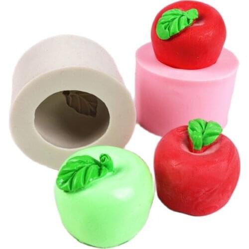 DIY 3D Christmas Eve apple Modelling soap mold silicone cake mold fondant chocolate mold handmade soap mold m053