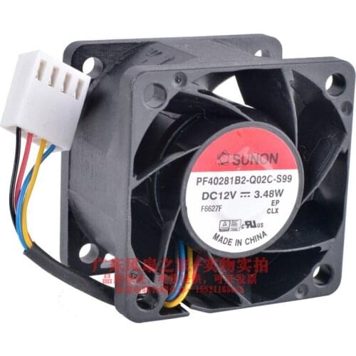 SUNON PF40281B2-Q02C-S99 DC 12V 3.48W 40x40x28mm Server Cooling Fan