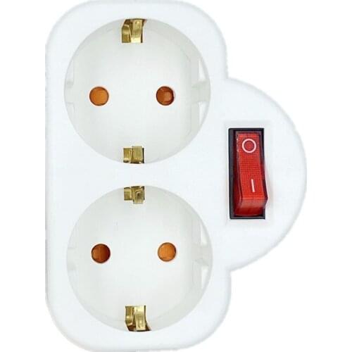 16A 250V European Standard Power Strip EU Socket Power Adapter Extended Socket 4.8mm German Power Extension Plug Converter