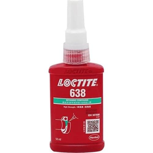 50ml Loctite 638 high strength oil resistant cylindrical holding glue lhigh temperature resistant bearing metal sealing glue