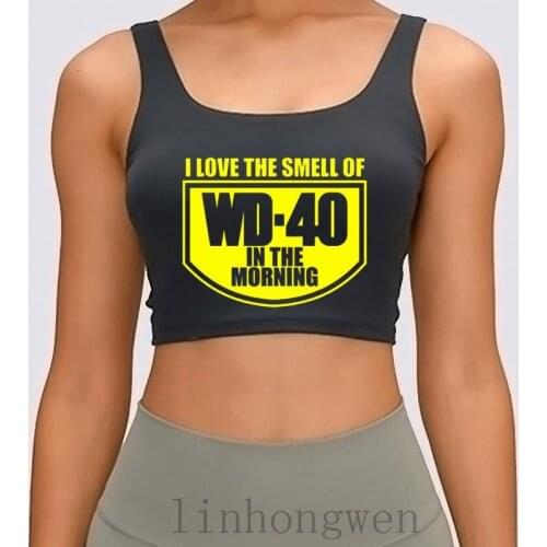 Wd 40 Funny Mechanic Classic Car Hotrod Gasser Bik Women Tank Top Slim Funny Cotton Summer Style Size S-XL Crop Top