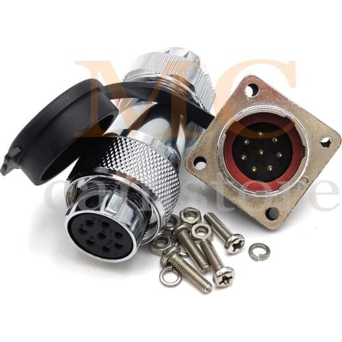 WS20 8-pin electrical equipment power supply, panel mount connector, rated current 5A, electrical equipment power cord connector