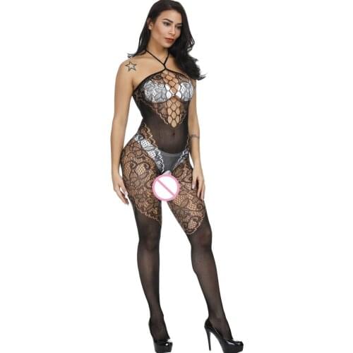 Women Teddy Lingerie Sexy Hot Erotic Costumes Hollow Out Mesh Sexy Babydoll Body Stockings Sex Underwear Sexy Fishnet Sleepwear