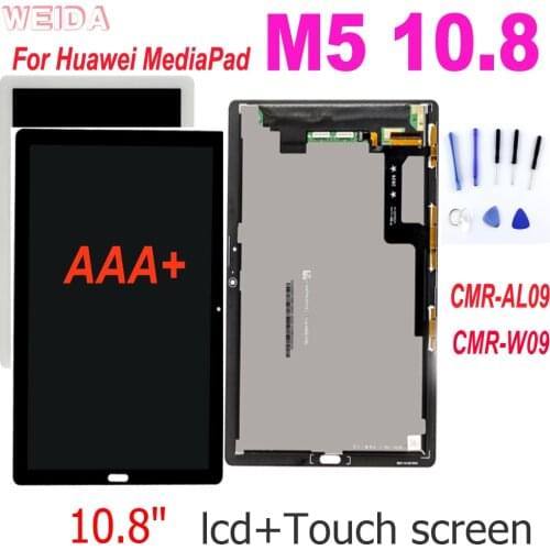 AAA+ 10.8" LCD For Huawei MediaPad M5 10.8 CMR-AL09 CMR-W09 LCD Display Touch Screen Digitizer Assembly for Huawei M5 10.8 LCD