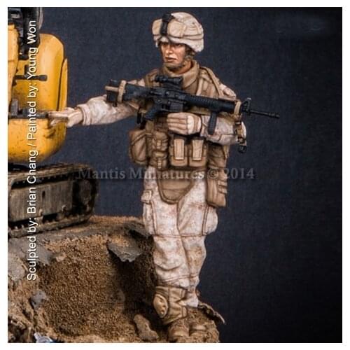 1/35 USMC #1 resin kit soldiers GK Military theme scene combination Uncoated No colour