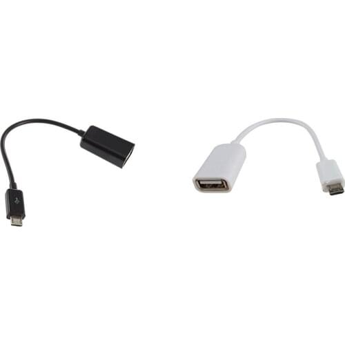 Top 1 Pcs Mini USB Male To USB Female Converter OTG Adapter Cable & 1 Pcs OTG Micro-USB Data Lines Phone Lines