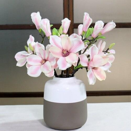 1pc Orchid Magnolia Artificial Silk Flowers Fake Floral Wedding Artificial Flowers for Party Home Decoration