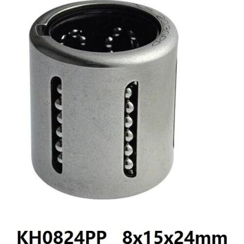 20pcs/lot KH0824PP 8MM mini linear ball bearings pressing linear bushing For 8mm shaft rail cnc router 8x15x24mm