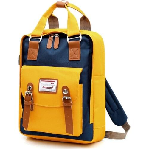 2021 Fashion Patchwork Women School Bags Waterproof Oxford Travel Backpacks Teenagers Girls Large Capacity Bagpack Female