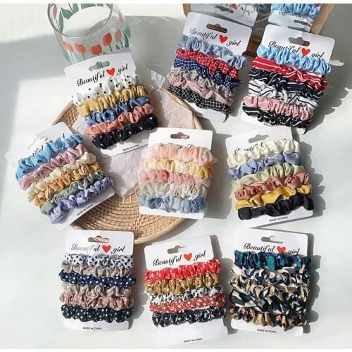 6pcs Women Leopard Hairbands Elastic Scrunchies Ponytail Holder Girls Fashion Sample Basic Hairbands Headbands Hair Accessories