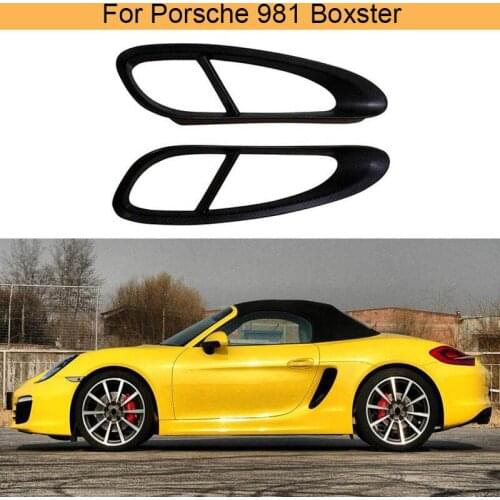 Carbon Fiber Car Door Side Fender Vents Trims Frame Decoration Cover For Porsche 981 Boxster 2013 2014 2015