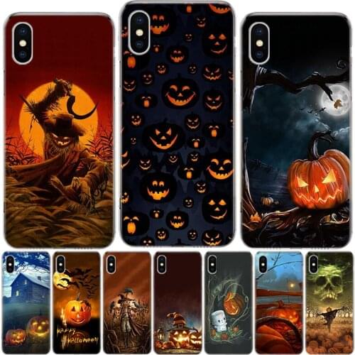 Halloween Scary Pumpkin Phone Case For Iphone 12 MIni 11Pro MAX XS 8 7 6 6S Plus X 5 5S SE XR SE 2020 Cover Shell Coque