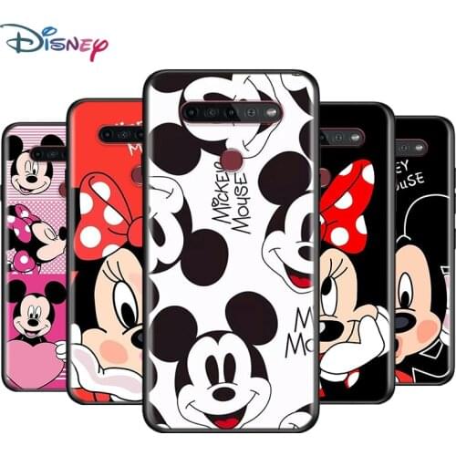 Black Soft Mickey and Minne BFF For LG K92 K62 K52 K42 K31 K22 K71 K61 K51S K41S K30 K20 G8 G8S G8X ThinQ Phone Case