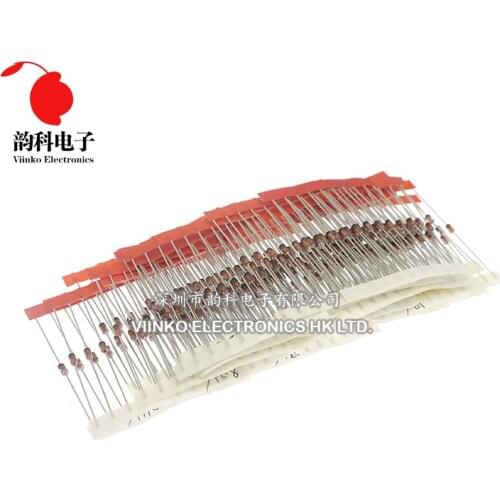 1/2W Zener Diode 0.5W 2.4V - 33V 27values*10pcs=270pcs Assorted Assortment Set BZX55C Series DIY Kit