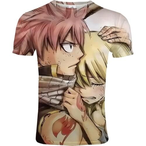 Fairy Tail 3D Printed T-shirt Men Women Anime Cosplay Streetwear Fashion O-Neck Tshirt Harajuku Hip Hop T Shirt Unisex Shirt Top