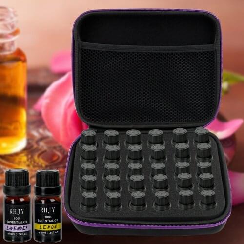 30 Bottles 5ML Perfume Oil Box Essential Oil Case Portable Travel Cosmetic Organizer Nail Polish Storage Bag Multifunction