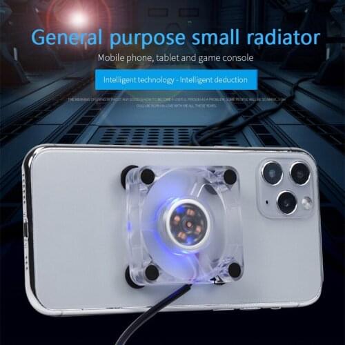 Hot Mini Mobile Phone Cooling Fan Radiator Silicone Suction Cup Bottom USB Gaming Phone Charging Cooling Artifact For PUBG Gamer