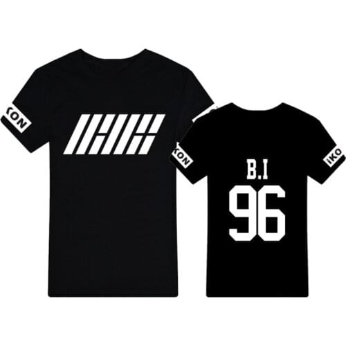 KPOP IKON Welcome Back My Type T-shirt JINHWAN YUN HYEONG Tee Bobby B.I 96 Blouses