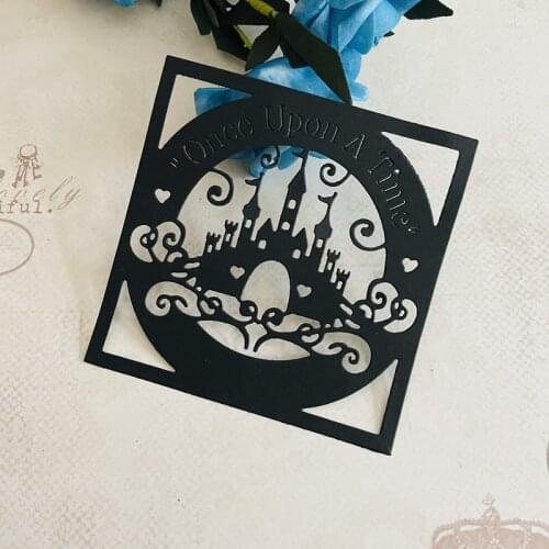 Square frame with castle decoration Metal Cutting Dies DIY Scrapbook Paper Cards Embossing Craft Die Cut handmade craft lower