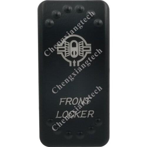 Laser Etched - FRONT LOCKER - Led Backlit Rocker Switch Cap for Car Boat Truck Rv Switch Auto DIY Replacing, Cover Only