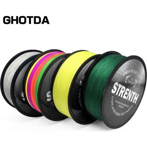 GHOTDA 9/8/4 Strands Braided Fishing Lines PE 100M 4 Strand 8 Strand 9 Strand Weaves Multifilament Fishing Rope