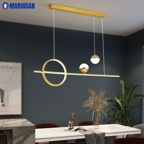 Indoor Lighting Chandelier Different Style LED For Dining Room Table Lamps Gold/Black Two Colors Fashion