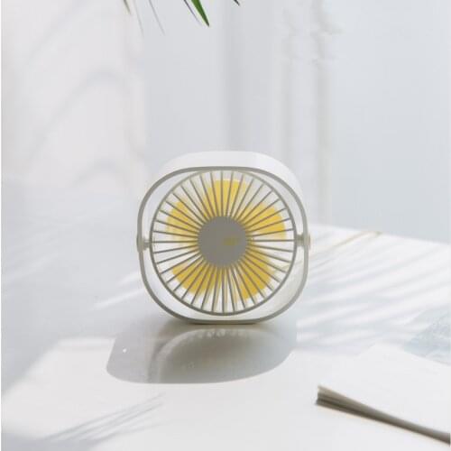 RUINUOKAI Desktop USB Mini Fan with 360 Degrees Rotation 3 Gears Silent Natural Wind Handheld Air Cooling Fan 5V for Computer