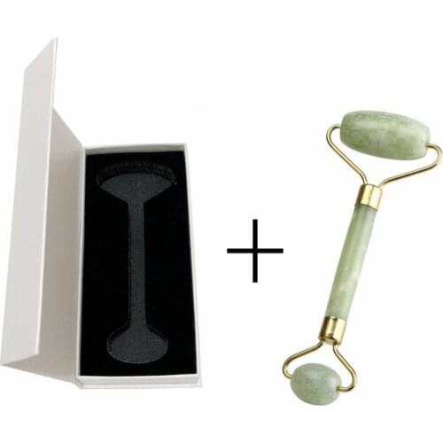 Natural New Jad e Roller,Jades Face Roller,Stone Massage Stick for Face,Neck and Eye,Skincare Ice Roller,l with Gift Case
