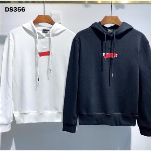 New Dsquared2 Mens Hip-Hop Long-Sleeved Cotton High-Quality Mens Round Neck Printing Letter Long-Sleeved T-Shirt DS356