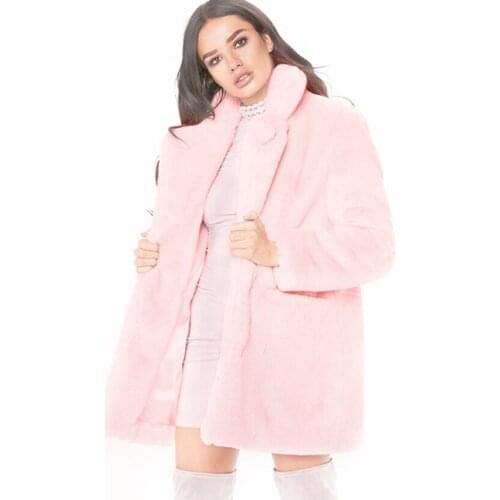 Spring Faux Fur Coat for Women Autumn Long Sleeve Warm Overcoat Female Elegant Cardigan Tops Outwear Girls Clothing