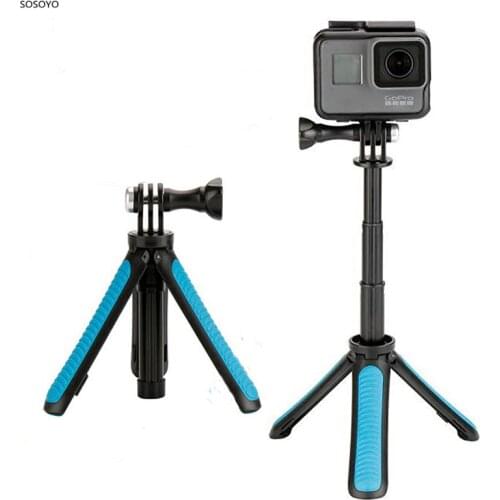 Portable Mini Tripod Extension Selfie Stick Handheld Monopod For GoPro Hero 7 6 5 4 3 Xiaomi Yi SJCAM Action Camera Accessories