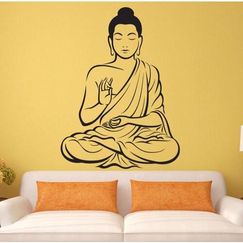 Religious Buddha Removable Wall Stickers for Living Room Home Art Decor Murals Vinyl Decals Windows Decoration K276